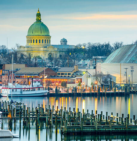 image of Chesapeake bay docks and ships
