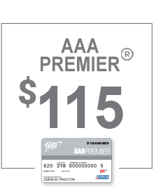 AAA Premier Membership only $115