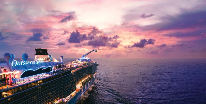 image of Odyssey of the Seas at sunset