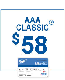 AAA Classic Membership only $58