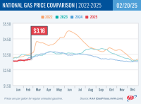 National Gas Price Comparison for January 20, 2025