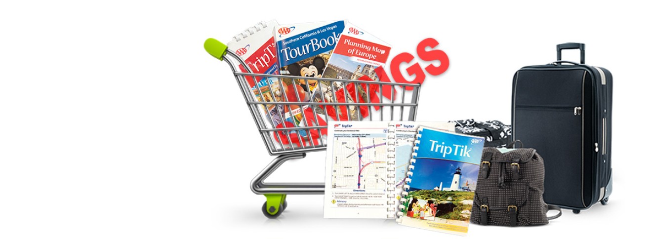 image of travel store items and savings