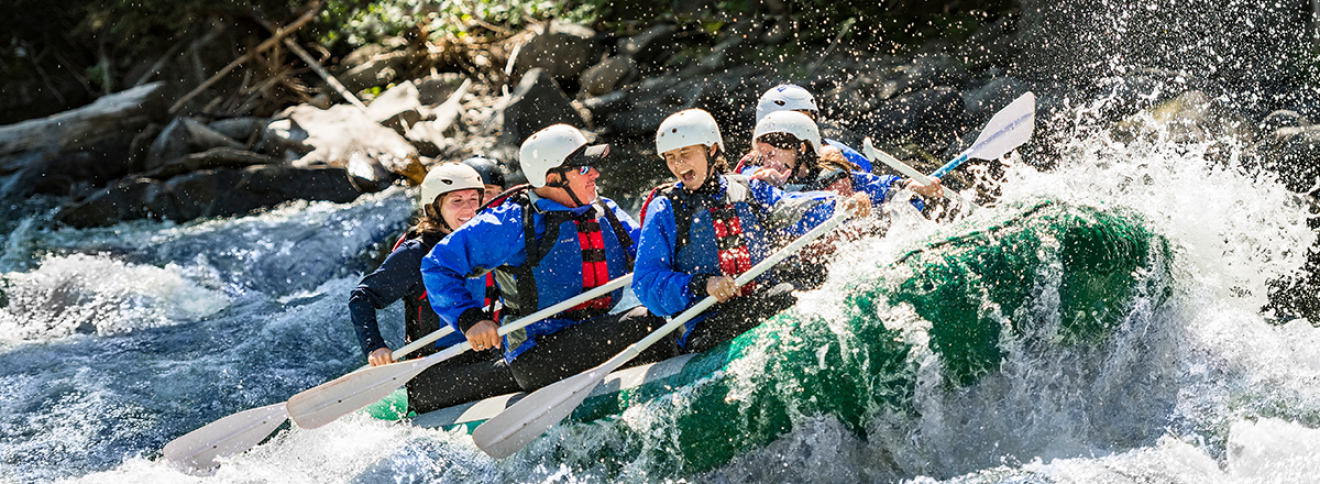 image of white water rafters
