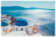 image overlooking Santorini, Greece
