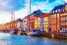 image of colorful houses along waterfront